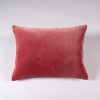 federa decorativa boudoir cuscino velluto rosso lampone lounge