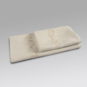 Decoro set asciugamani lino beige naturale